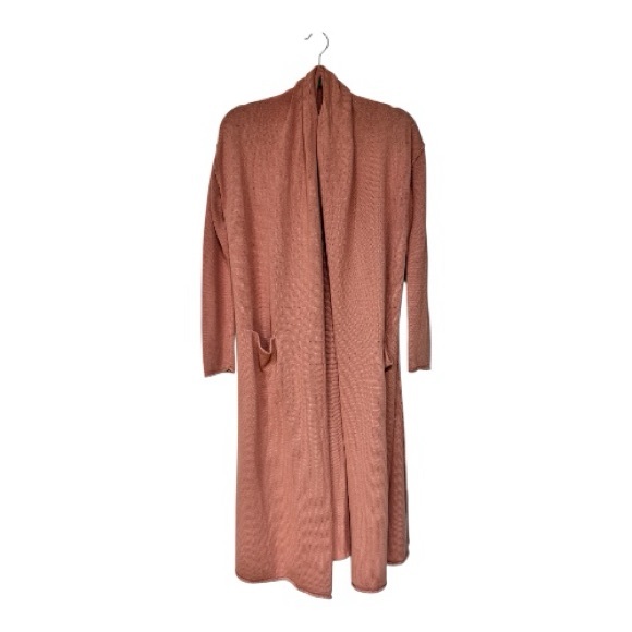 Sablyn Cotton, Silk & Cashmere Blend Long Open Front Cardigan XS - Picture 1 of 10